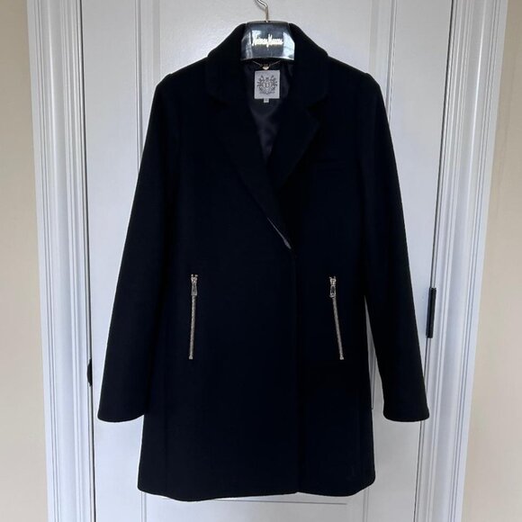 NEW DAWN LEVY BLACK CATHY COAT - PRISTINE CONDITION - NEVER WORN - $495 RETAIL - Picture 2 of 8